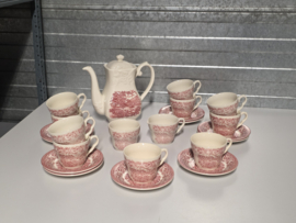 Engels rood English Ironstone Tableware EIT koffieservies theeservies 10 personen (wagen)