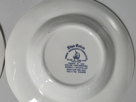 Engels blauw Mix & Match Set 6x diepe borden 22 - 22,5 cm