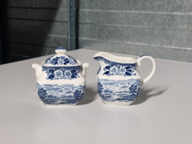 Engels blauw Enoch Wedgwood Lochs of Scotland Roomstelletje