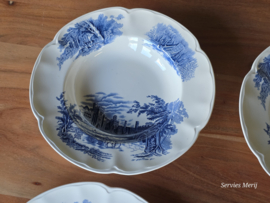Engels blauw Johnson Bros Haddon Hall serviesset 2 personen