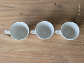 Engels groen Coaching Taverns Royal Tudor Ware Staffordshire set 3x kop