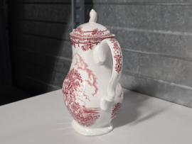 Engels rood Jachtservies Myott's Country Life Mokka pot