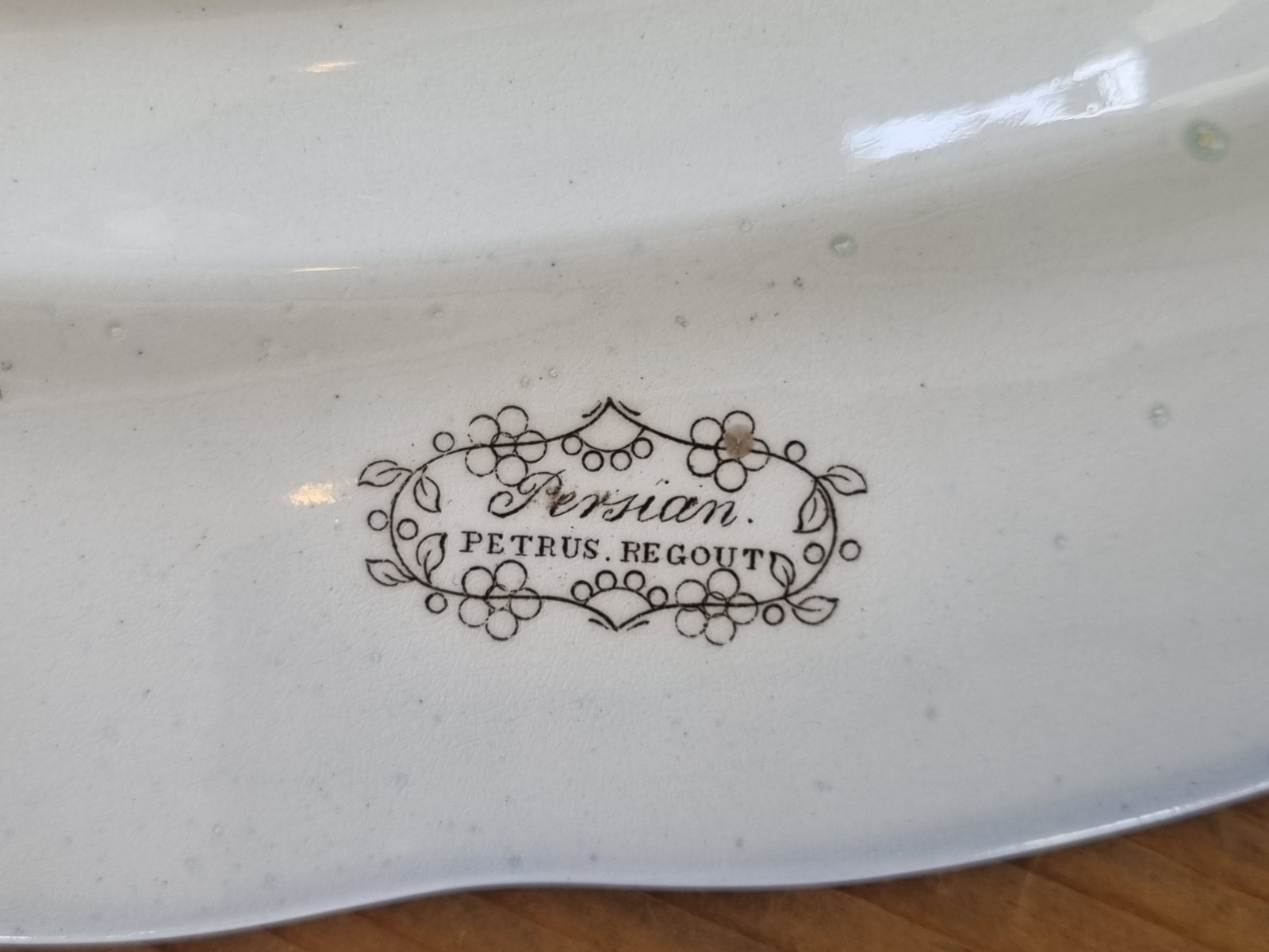 Petrus Regout Wellington decor Persian Serveerschaal 33,5 cm