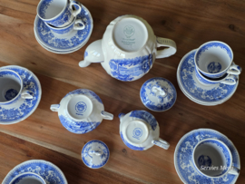 Villeroy en Boch Burgenland blauw koffieservies 8 personen