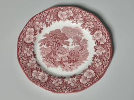 Engels rood Enoch Wedgwood Woodland Ontbijtbordje 20 cm