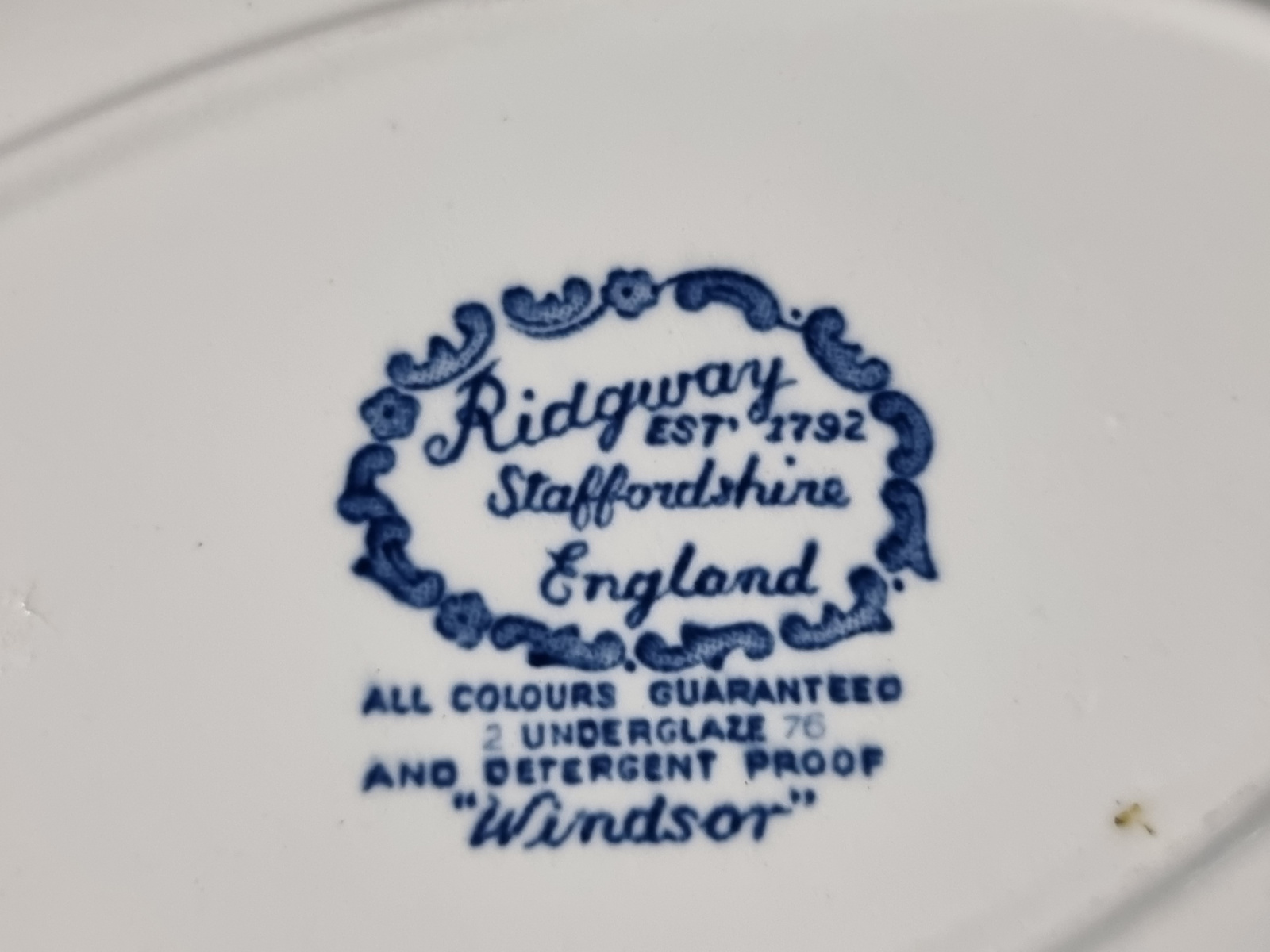 Engels Ridgway Windsor blauw Serveerschaaltje 20,5 cm