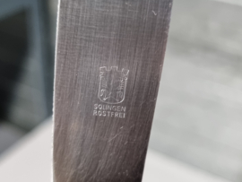 Bestek Solingen Rostfrei Zilver 100 12- pers. in bruine koffer 84-delig