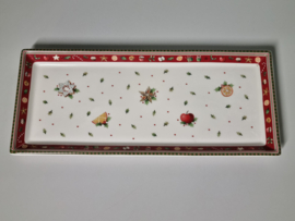 Villeroy en Boch Kerstservies decor Christmas Toys Delight rechthoekige schaal 39,5 cm