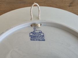 Wandbord Regout Vredespaleis s'Gravenhage 22 cm