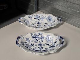 Zwiebelmuster Huttensteinach set 2x ovale schaal 37 en 31 cm