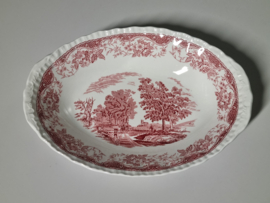 Engels rood Olde England Royal Tudorware Staffordshire Broodschaal 30 cm
