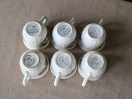 Landschap Zwart Societe Ceramique set 6x Espresso Kop en schotel