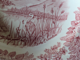 Engels rood English Ironstone Tableware EIT diep bord 22 cm (reiger, Lake Coniston)