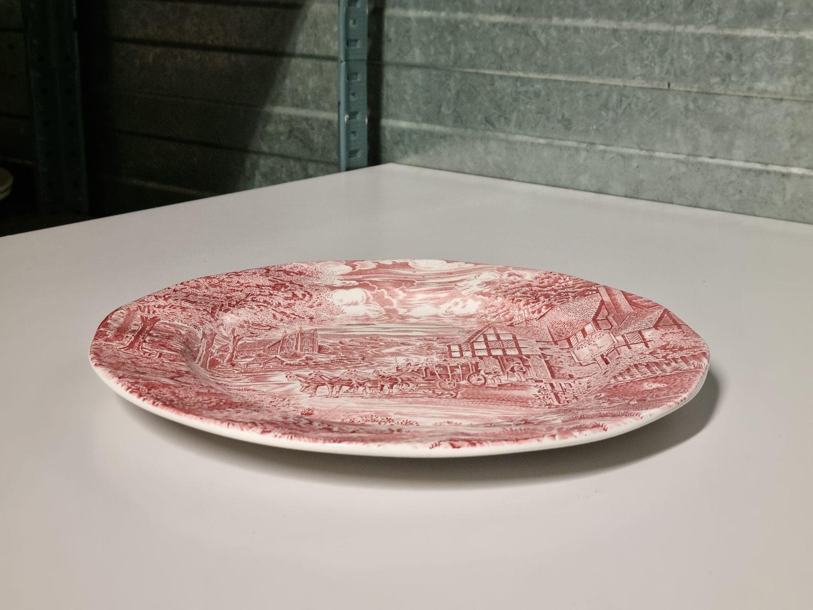 Engels rood Dickens Coaching Days Serveerbord 28 cm