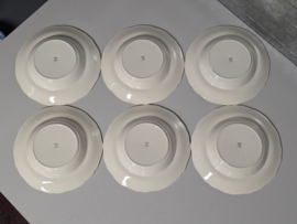 Engels Copeland Spode's Tower blauw set 6x diepe borden 23,5 cm