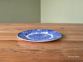 Engels blauw Wood & Sons Woods Ware English Scenery plat dinerbord 25 cm(ribbel rand)