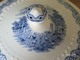 Boerenhoeve blauw Societe Ceramique Eetservies 6 personen