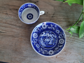 Tea Drinker blauw Societe Ceramique Thee Kop en schotel 9 cm