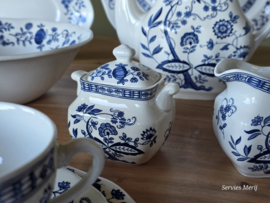 Engels blauw Enoch Wedgwood Blue Onion ontbijtservies 6 personen