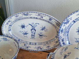 Potiche blauw Societe Ceramique compleet Eetservies 8-pers.