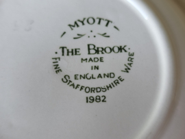 Engels groen Myott The Brook Schaaltje 13,5 cm