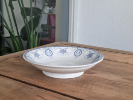 Societe Ceramique Empire blauw Tazza op lage voet