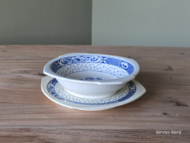 Societe Ceramique Butterflij Fruittest op onderbord Art Deco model