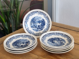 Boerenhoeve blauw Societe Ceramique Koffieservies 8-pers.