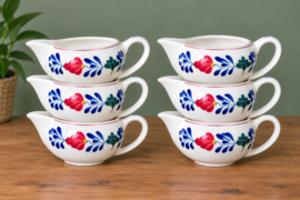 Oud Boerenbont Regout | Royal Sphinx set 6x kannetje