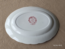 Engels rood Ridgway Woburn ovale schaal 30,5 cm