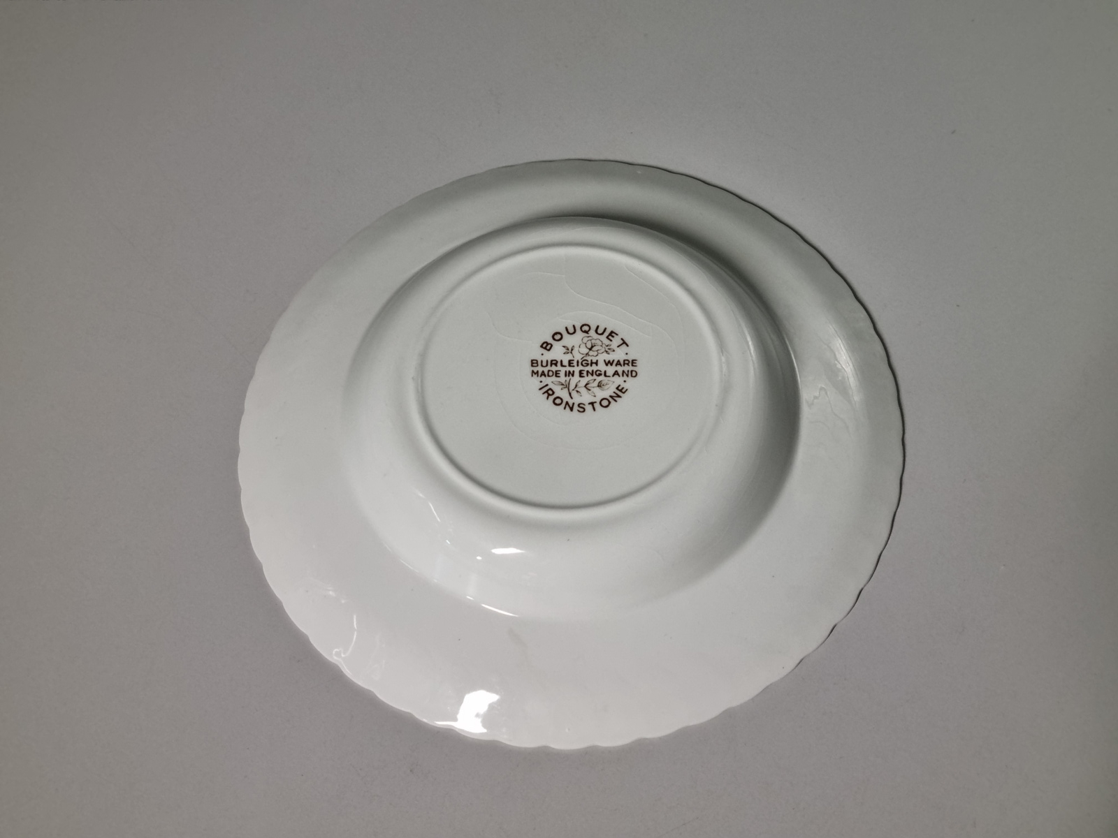 Engels gekleurd Bouquet Burleigh Ware Diep Bord 23 cm