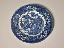 Engels blauw Coaching Taverns Royal Tudorware Staffordshire Plat Dinerbord 25  cm
