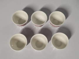 Villeroy en Boch Fasan rood Set 6x laag eierdopje (Zeldzaam)