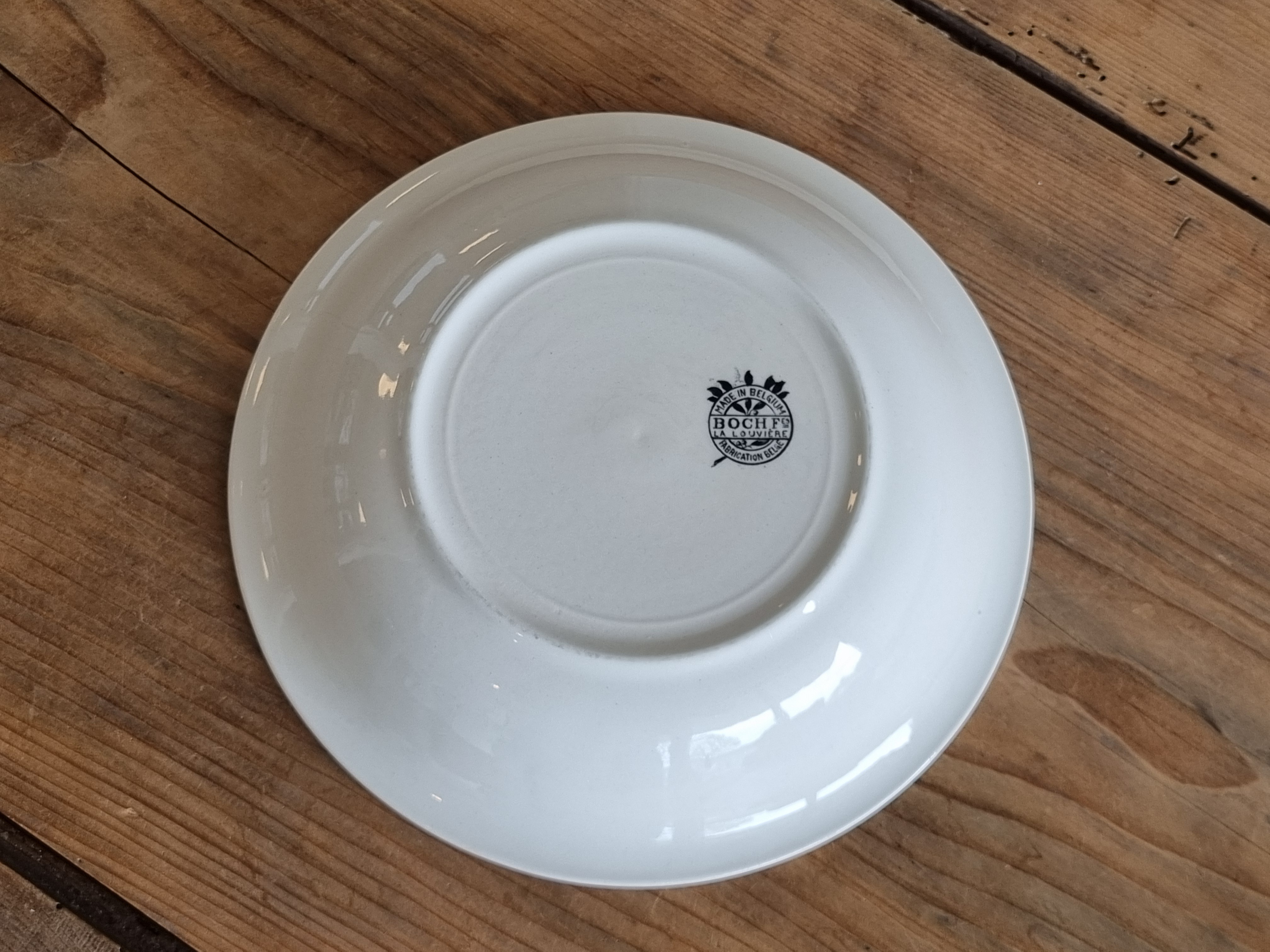 Boch Belgium Malines landschap zwart diep pasta curry bord 20,5 cm