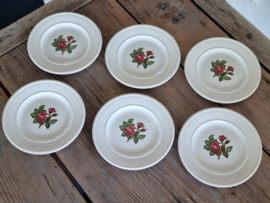 Wedgwood Moss Rose set 6x gebaksbordje 16 cm