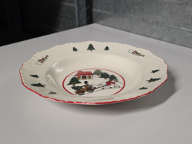 Mason's Christmas Village 1796 Kerstservies diep soep pasta bord ø 22 cm