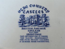Engels blauw Olde Country Castles ovale schaal 30 cm