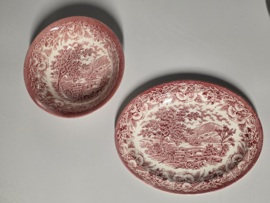 Engels rood English Ironstone Tableware EIT ontbijtservies 6 personen (wagen)