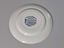 Engels blauw 17th Century England Royal Tudor Ware Staffordshire ontbijtbordje 20,5 cm