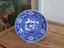 Tea Drinker blauw Societe Ceramique ontbijtbordje 20 cm