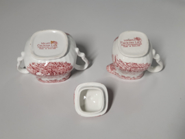 Engels rood Jachtservies Myott's Country Life Roomstel