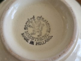 Boerenbont 418 Societe Ceramique set 6x  Thee Kop en schotel