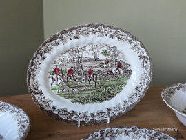 Engels bruin Jachtservies Myott's Country Life complete dinerset 5 personen