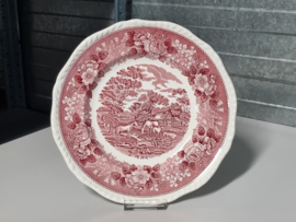 Engels rood Wedgwood Adams English Scenic Plat Dinerbord 26,5 cm (2)