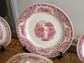 Regout Castillo Old England rood compleet Eetservies 8-pers.