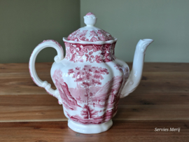 Copeland Spode's Pink Rhine koffiepot theepot 1,2 liter
