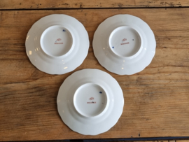 Lomonosov blauw Cobalt set 3x Gebaksbordje 15 cm