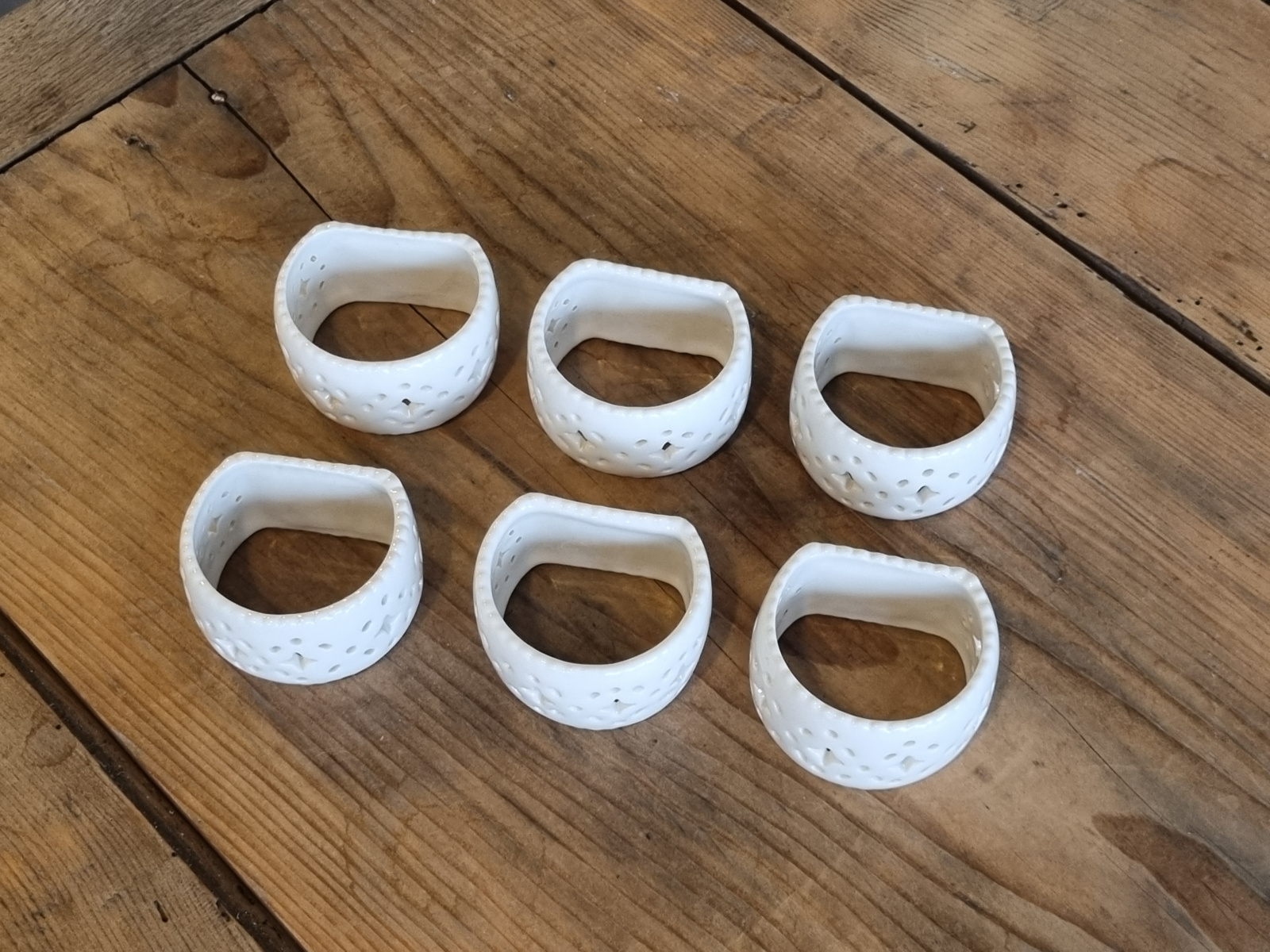 Authentic Leeds Pottery set 6x Servetring