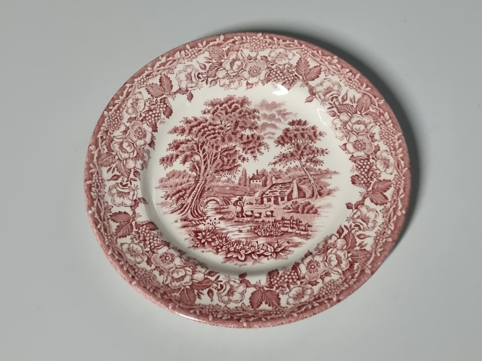 Engels rood Ironstone Ontbijtbordje 20 cm (herder)