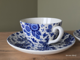 Beatrix Societe Ceramique set 2x Thee Kop en schotel van het Witoor servies 9,5 cm